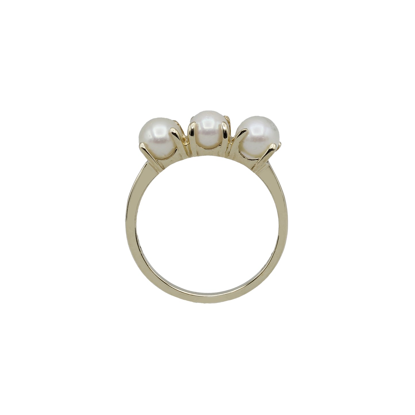 14k Yellow Gold Cultured Pearl Ring