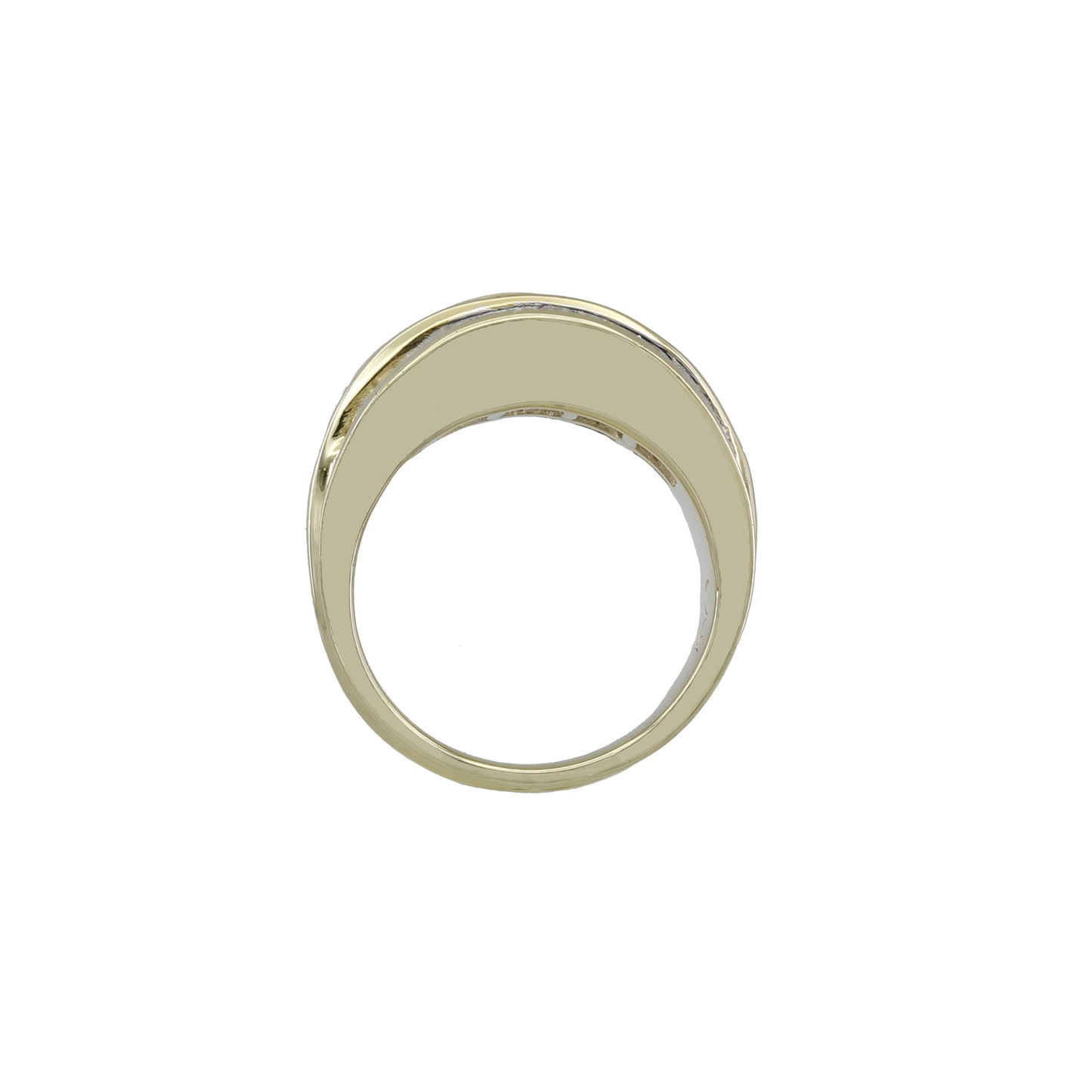 18k Yellow Gold Baguette & Princess-Cut Diamond Band Ring