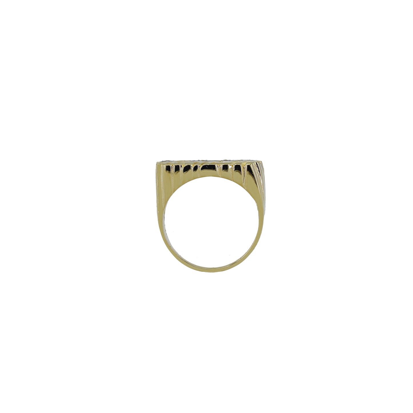14k Two-Tone Gold Diamond #1 Wife Name Ring