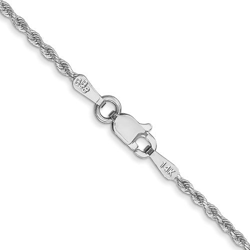 14k White Diamond-Cut Rope Chains - 1.50 mm