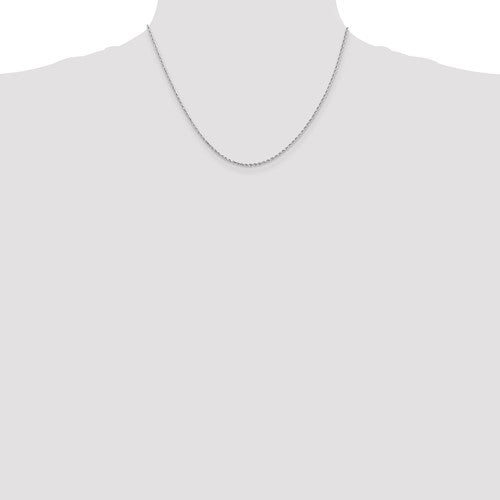 14k White Diamond-Cut Rope Chains - 1.50 mm