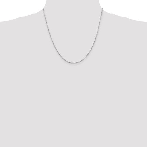 14k White Diamond-Cut Rope Chains - 1.50 mm