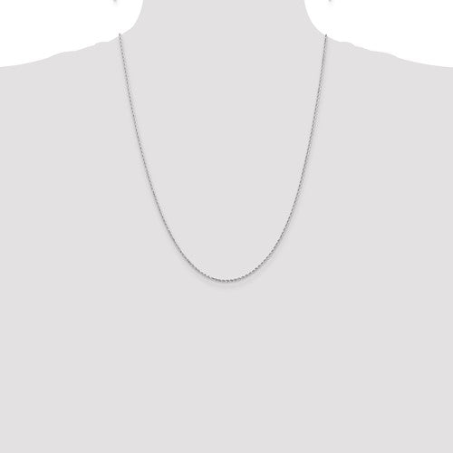 14k White Diamond-Cut Rope Chains - 1.50 mm