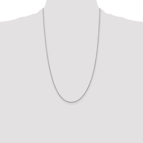 14k White Diamond-Cut Rope Chains - 1.50 mm