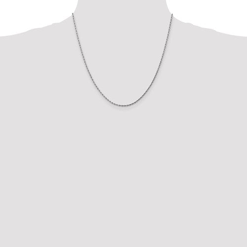 14k White Diamond-Cut Rope Chains - 1.75 mm