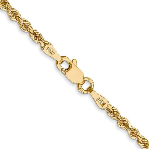 14k Diamond-Cut Rope Chain 2.20 mm