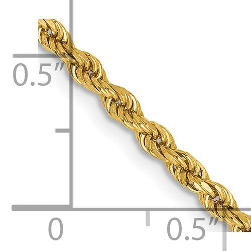 14k Diamond-Cut Rope Chain 2.20 mm
