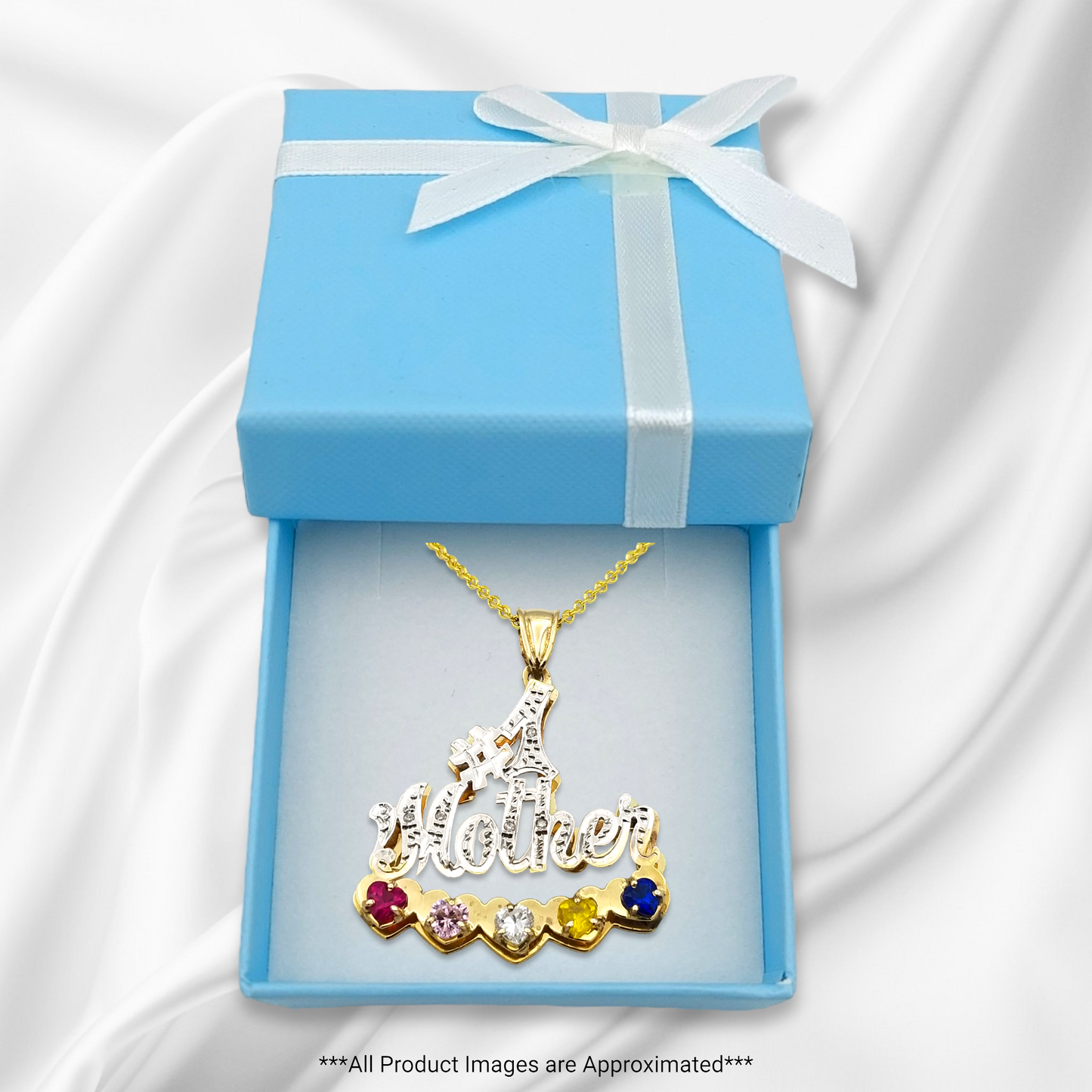 14k Diamond & Birthstone Mother Charm