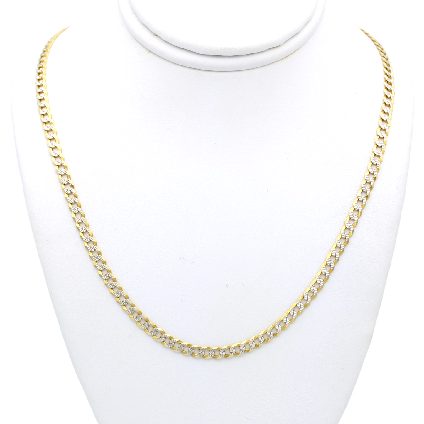 14k Two-Tone Cuban Link Chain - 3.15 mm