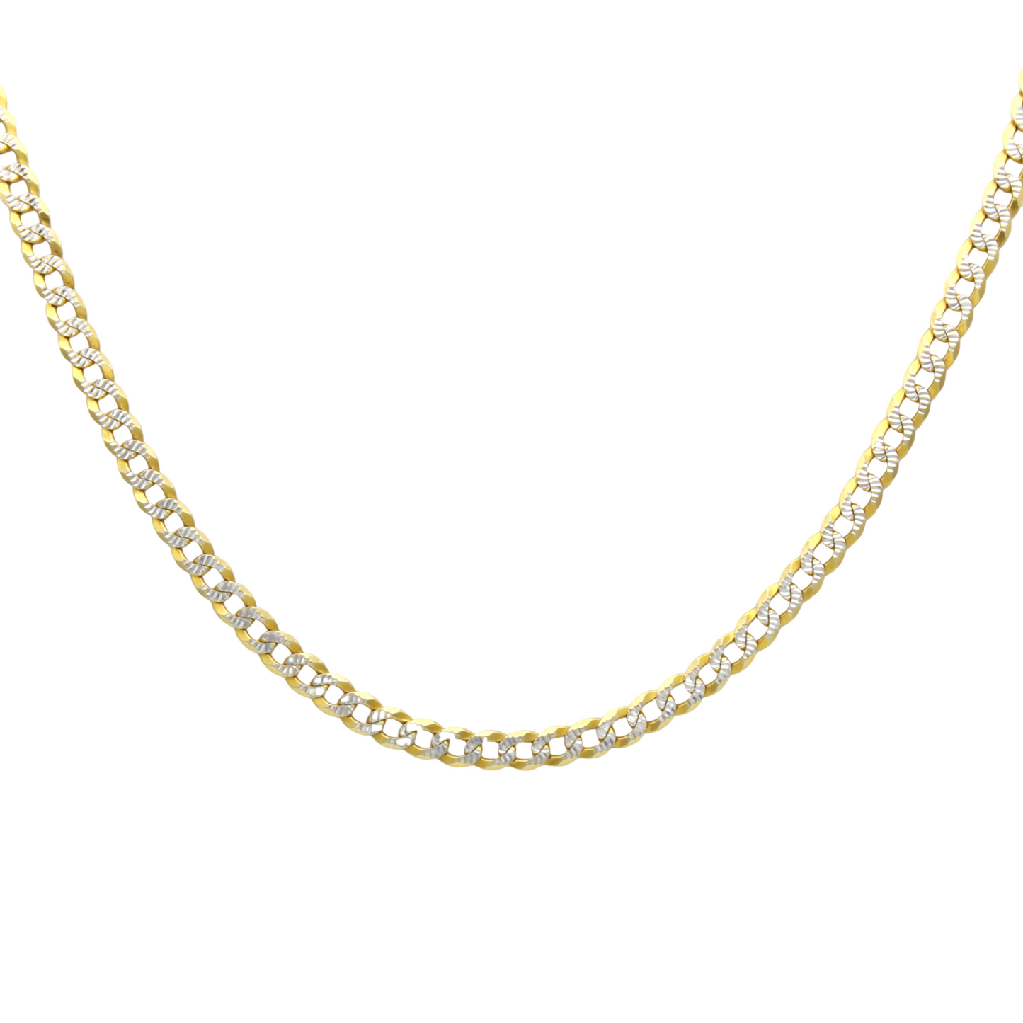 14k Two-Tone Cuban Link Chain - 3.15 mm