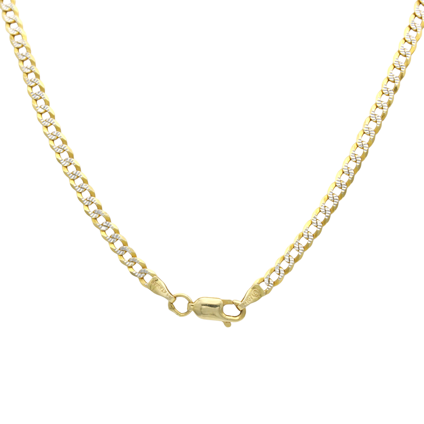 14k Two-Tone Cuban Link Chain - 3.15 mm