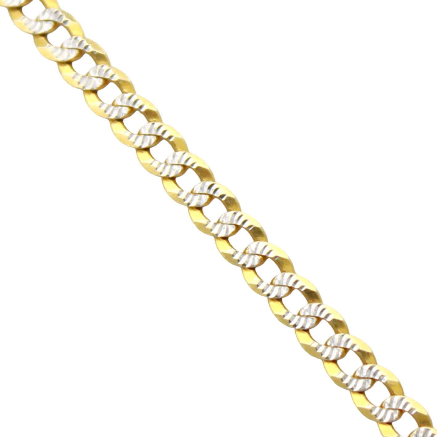 14k Two-Tone Cuban Link Chain - 3.15 mm