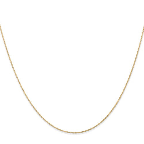 14k Carded Cable Rope Chain - 0.50 mm