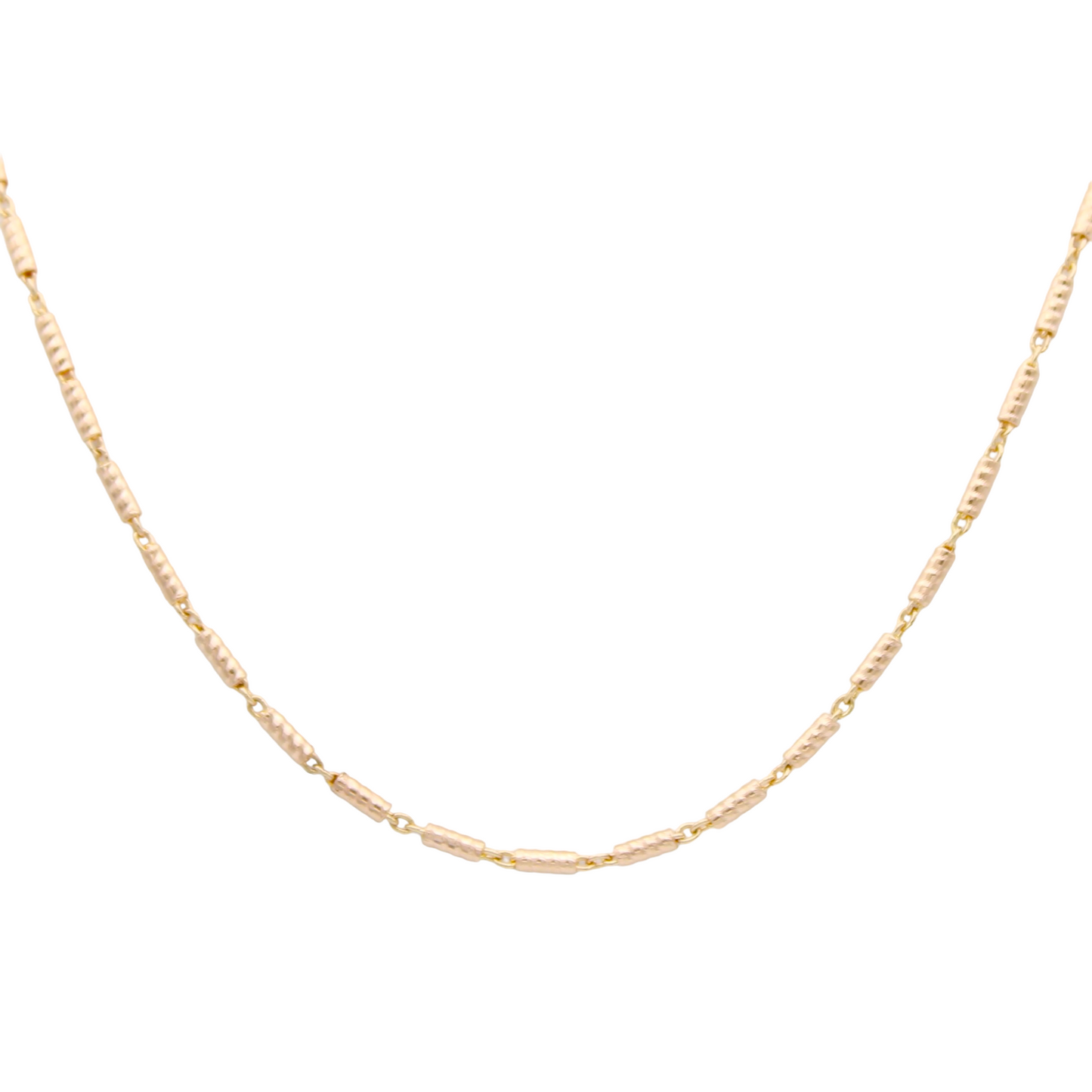 14k Rose Barrel Link Chain - 1.55 mm