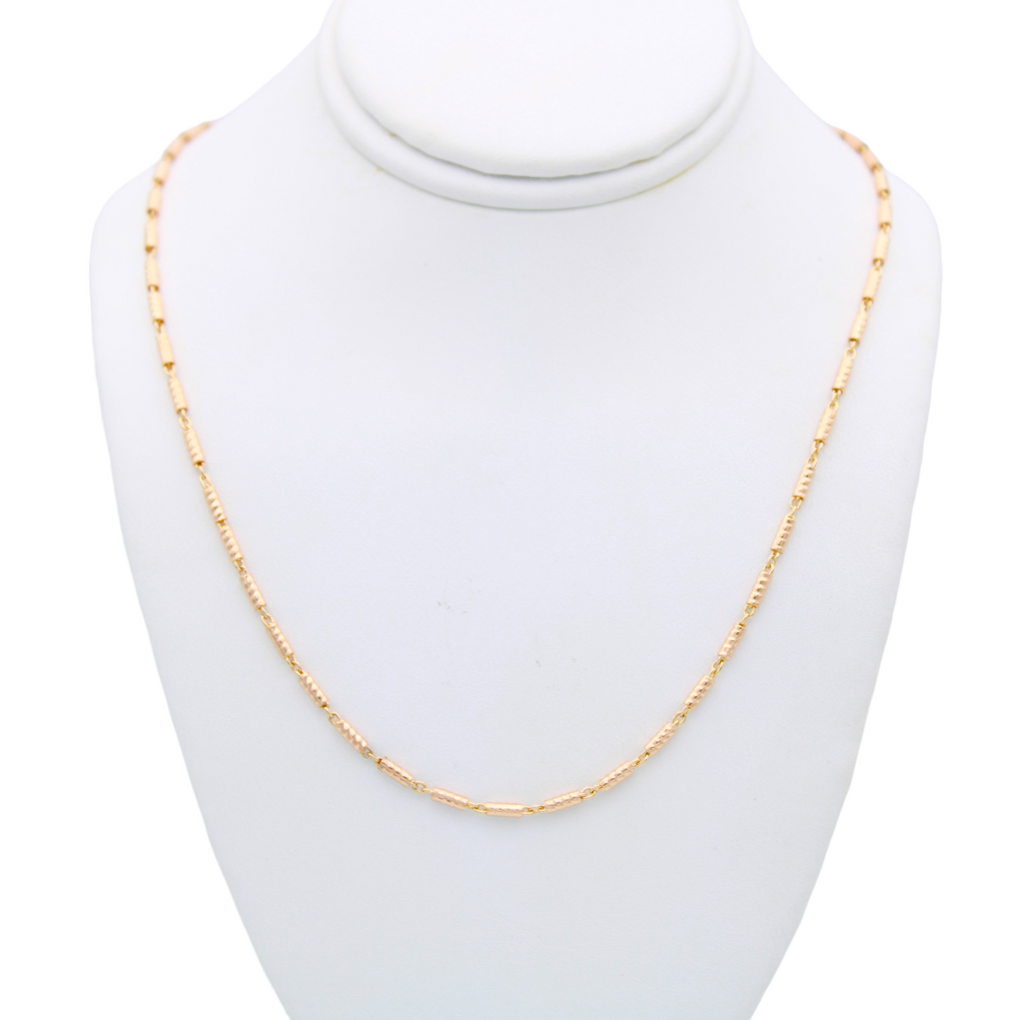 14k Rose Barrel Link Chain - 1.55 mm