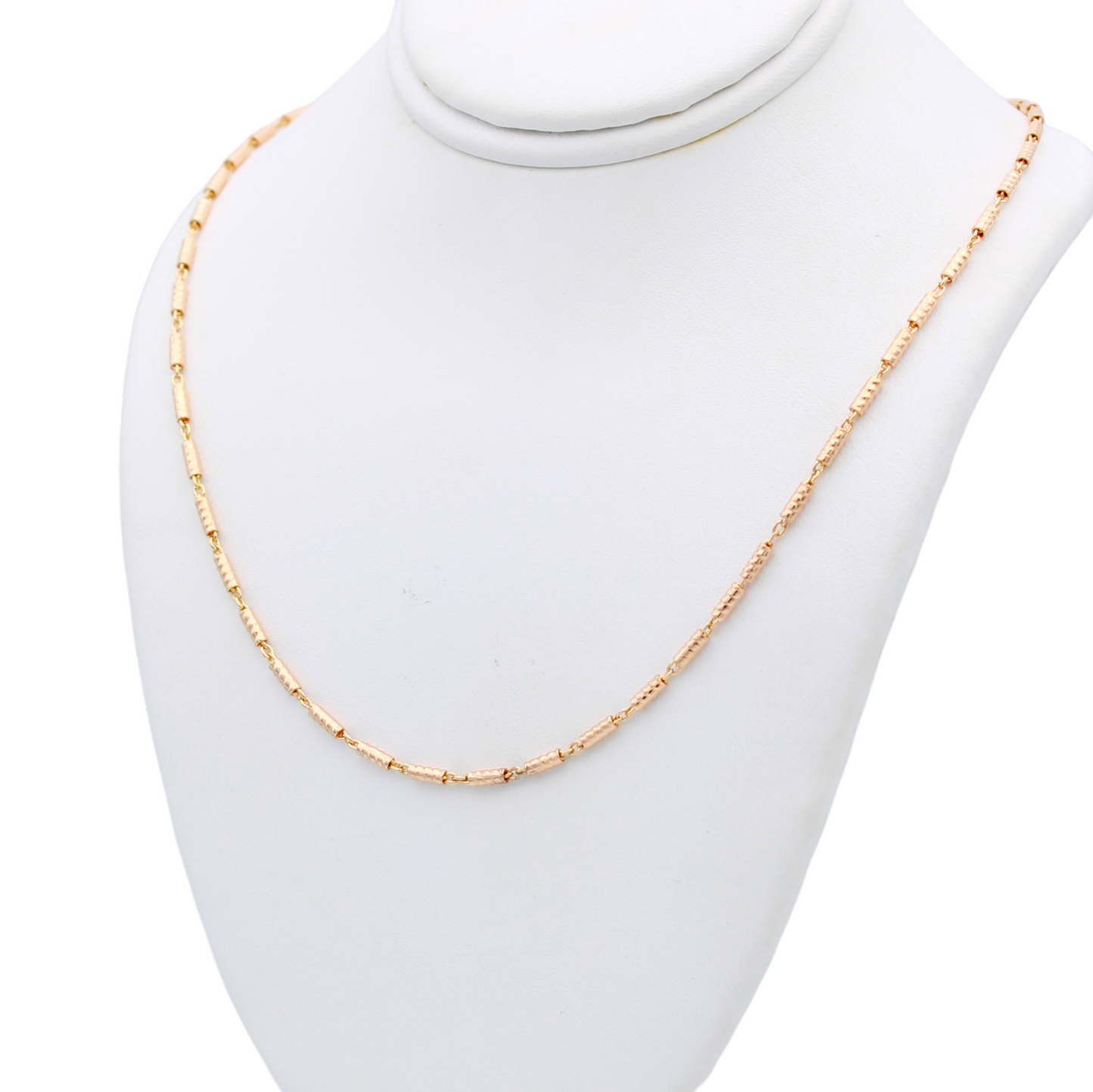 14k Rose Barrel Link Chain - 1.55 mm