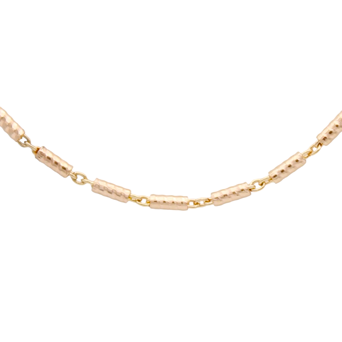 14k Rose Barrel Link Chain - 1.55 mm