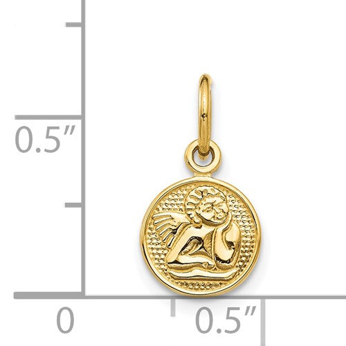 14k Yellow Gold Angel Charm