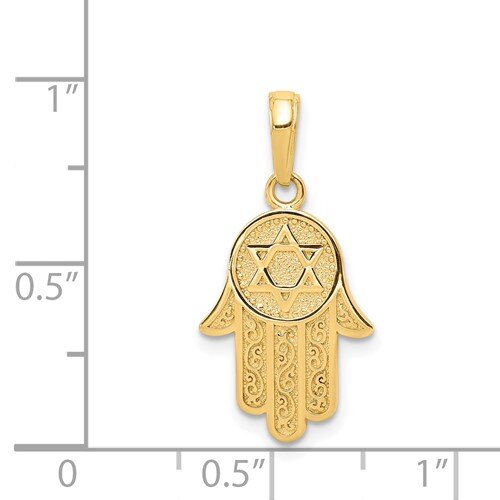 14k Hand of God with Star of David