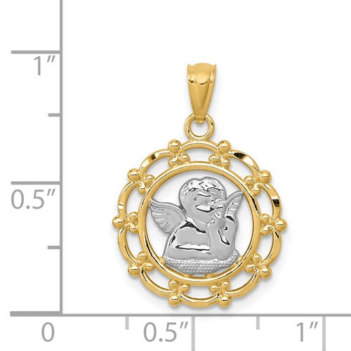 14k Two-Tone Angel Charm