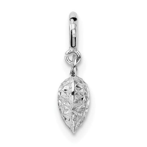 14k Gold Diamond-Cut Heart Charm