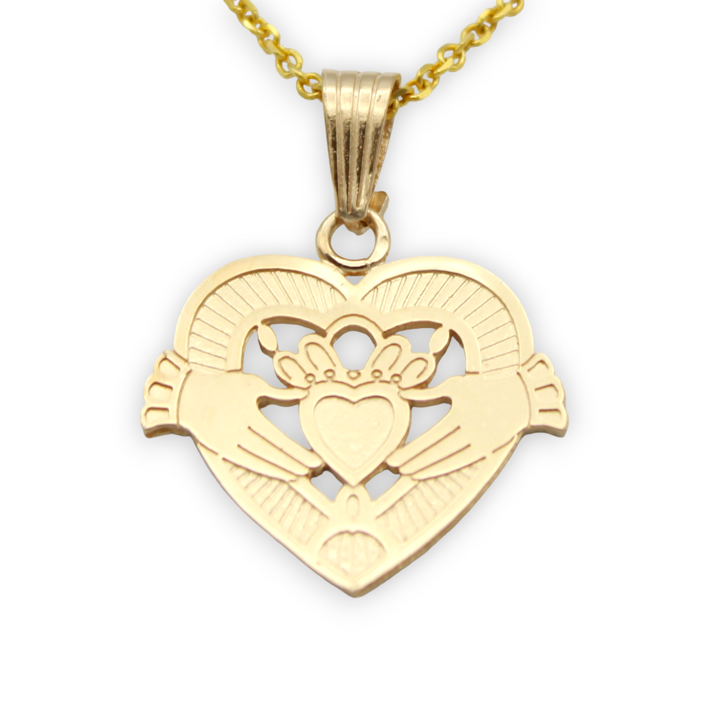 14k Claddagh Heart Pendant