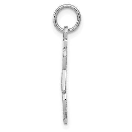 14k White Gold #1 Dad Charm