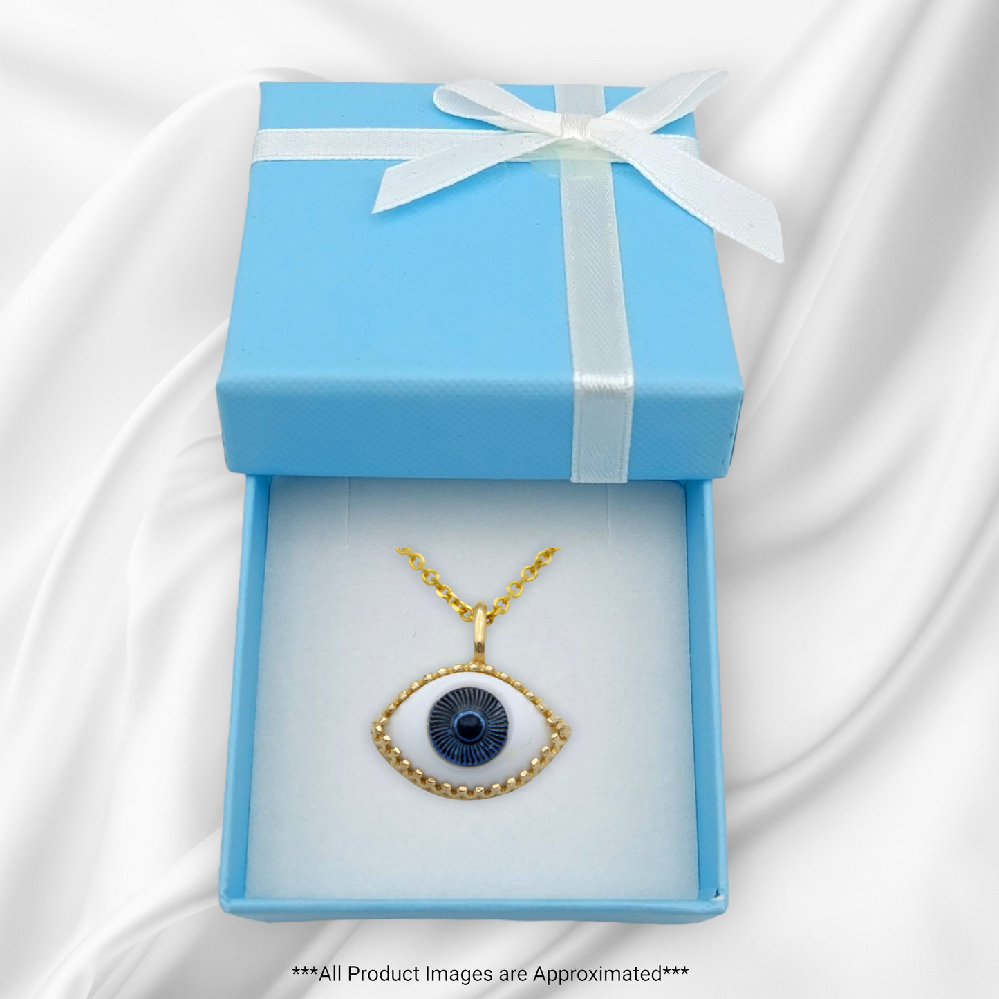 14k Blue Eye Charm