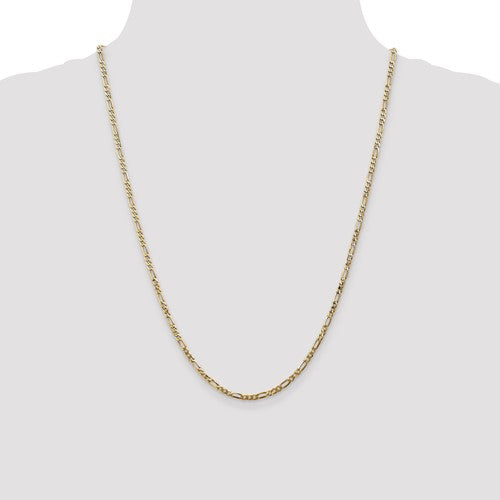 14k Flat Figaro Chain - 2.75 mm