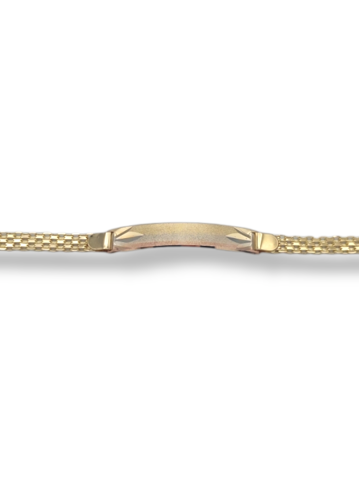14k Tri-Color Bismark Link ID Bracelet