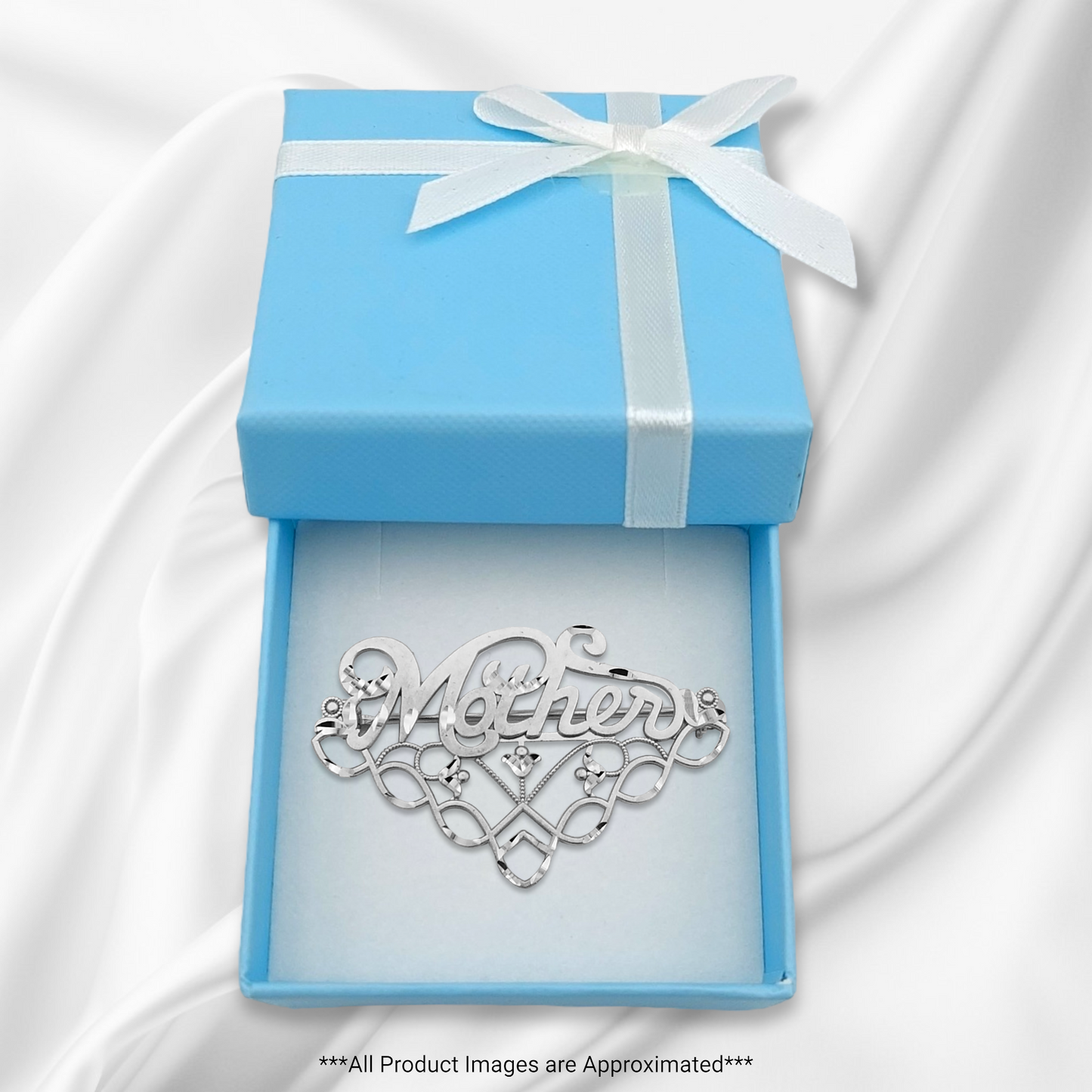 14k White Gold Mother Brooch & Charm Holder