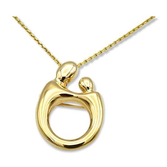 14k Mother & Child Charm & Brooch