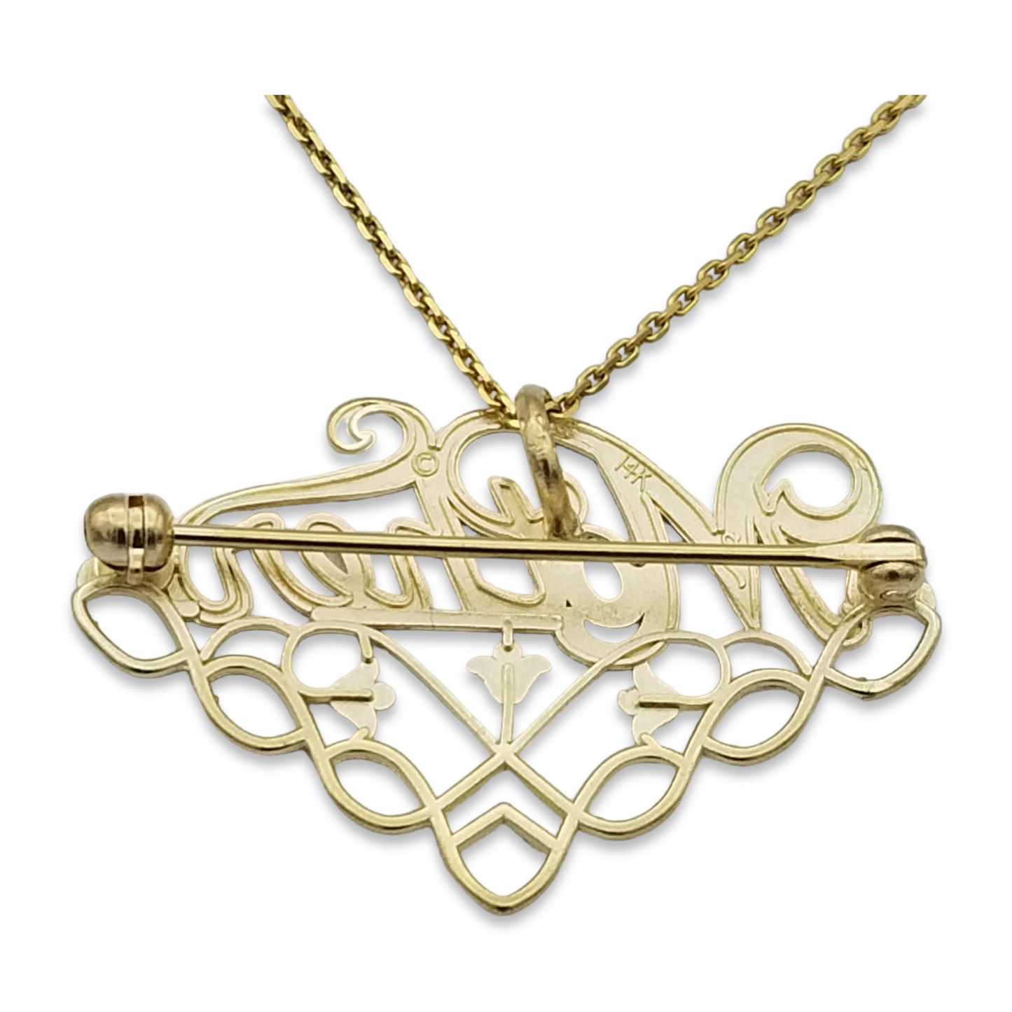 14k Mother Charm Holder Pendant & Brooch