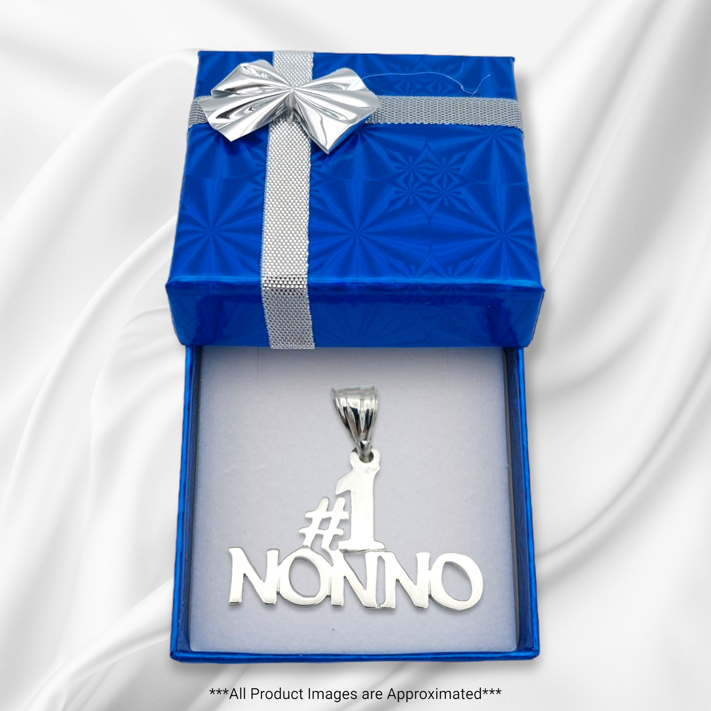 14k White #1 Nonno Charm
