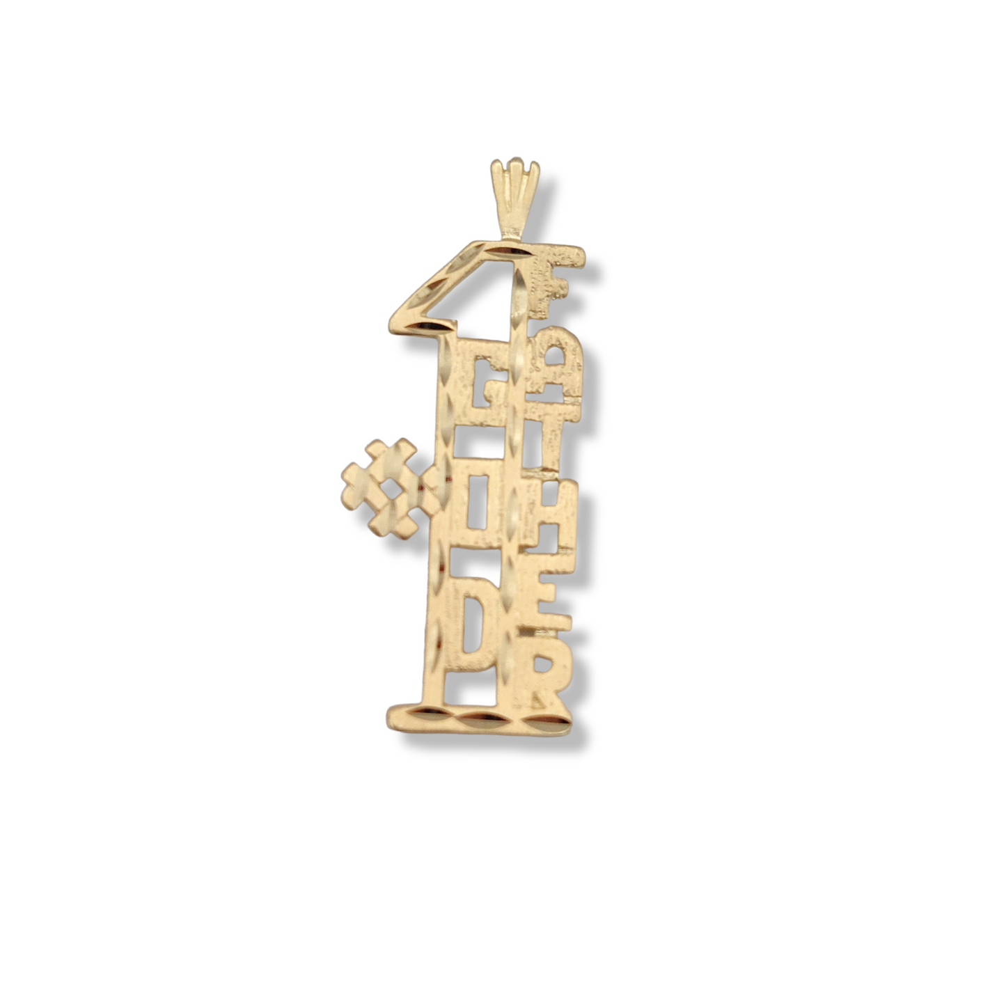14k #1 God Father Charm