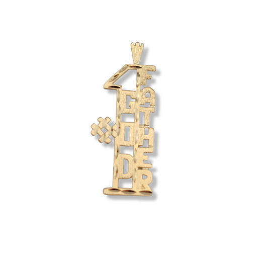 14k #1 God Father Charm