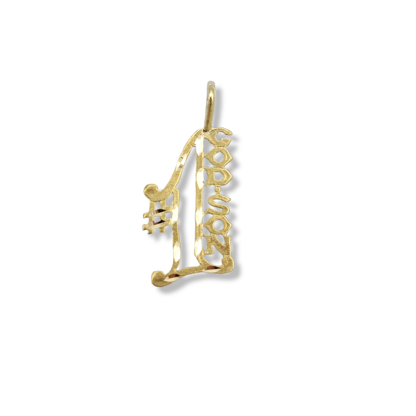 14k #1 God Son Charm