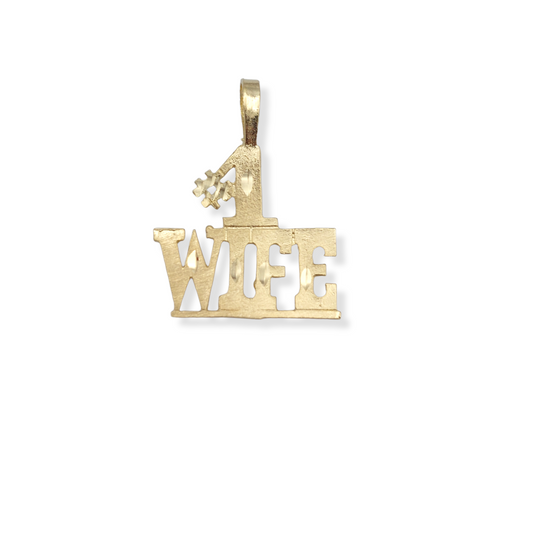 14k #1 Wife Charm