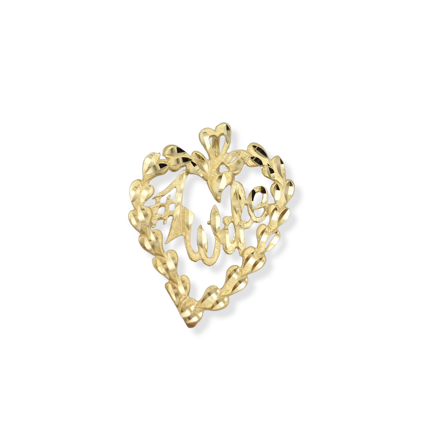 14k #1 Wife Heart Charm