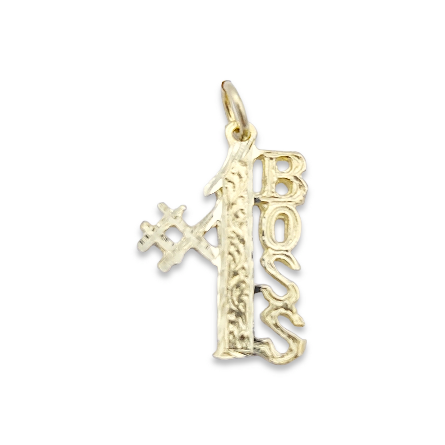 14k #1 Boss Charm