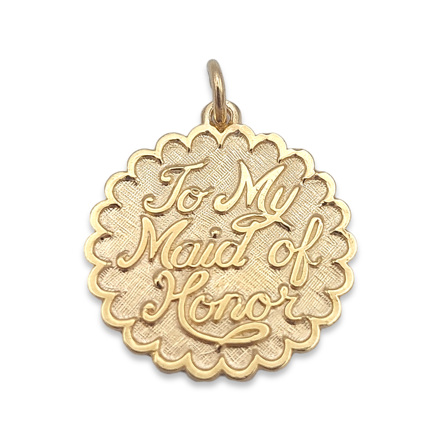 14k To My Maid of Honor Charm