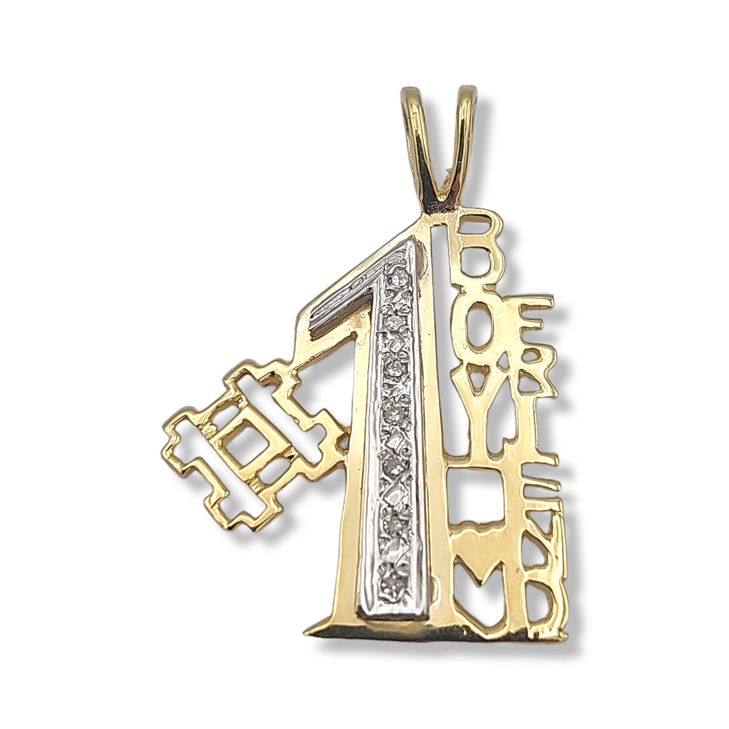 14k Diamond #1 Boyfriend Charm