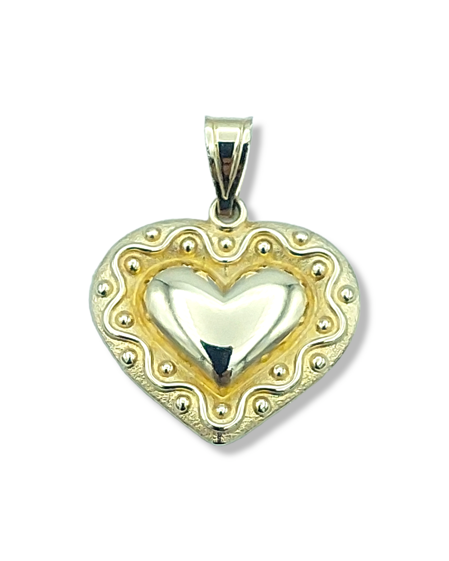 14k Fancy Heart Charm