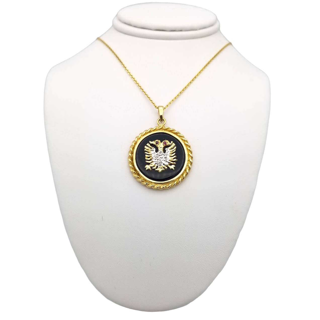14k Albanian Eagle Medallion