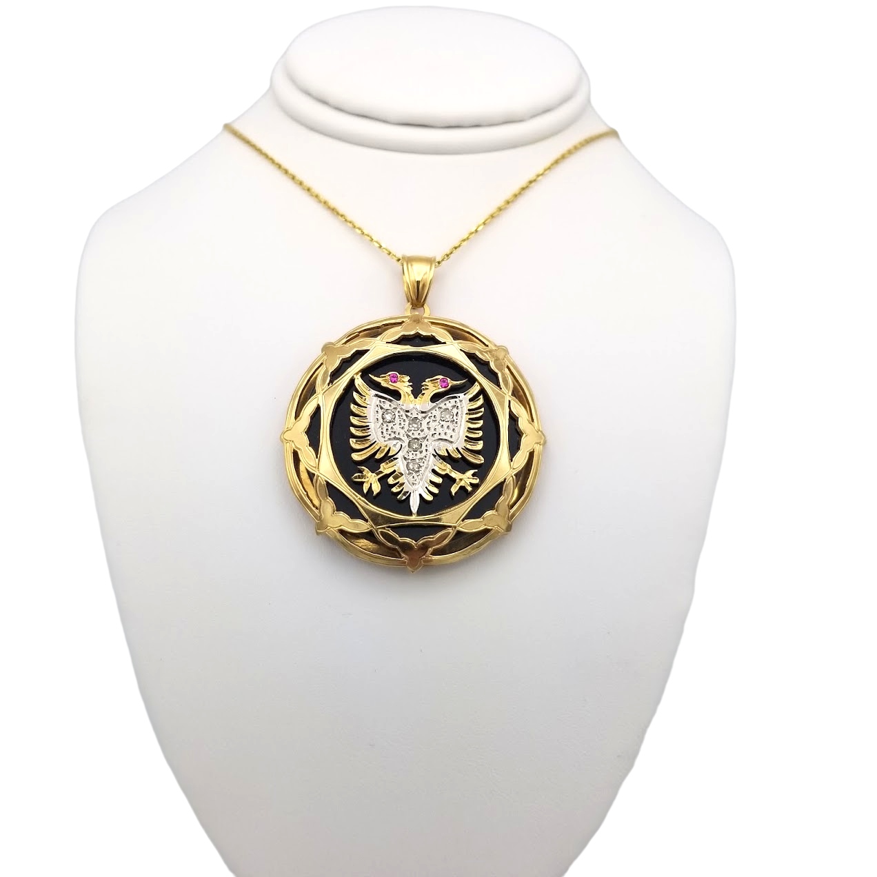 14k Albanian Eagle Medallion
