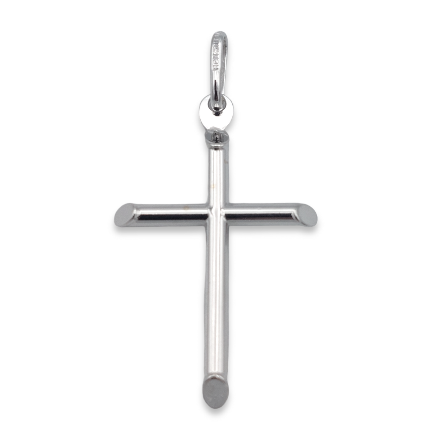 14k White Cross Pendant