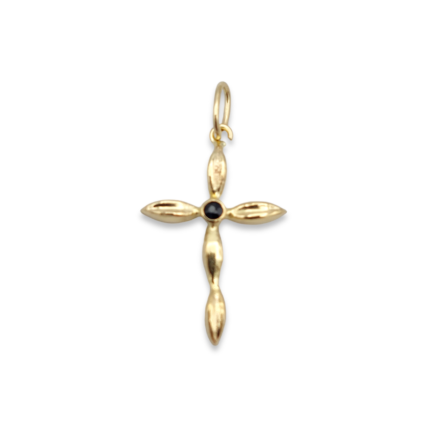 14k Onyx Cross Pendant