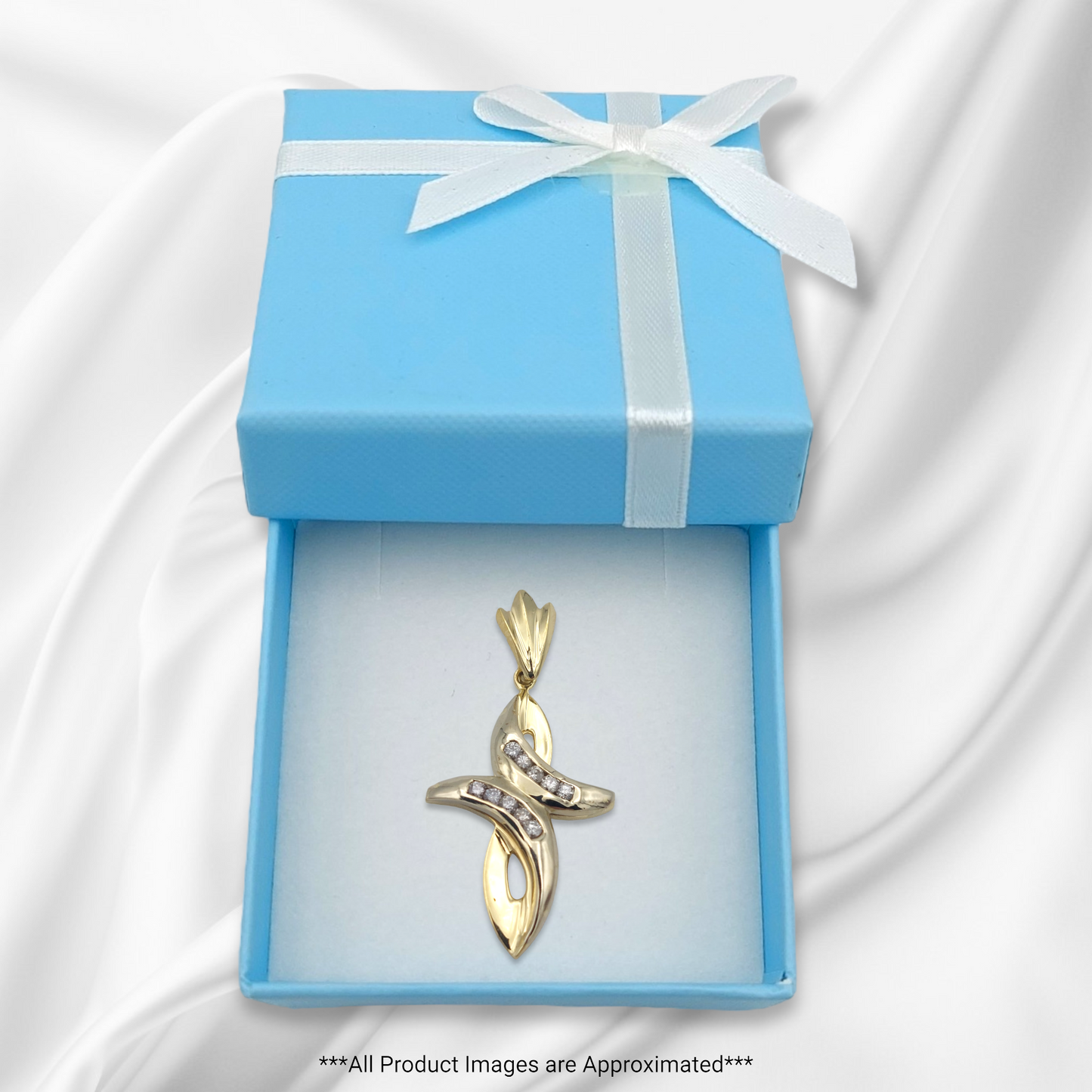 14k Diamond Cross Pendant
