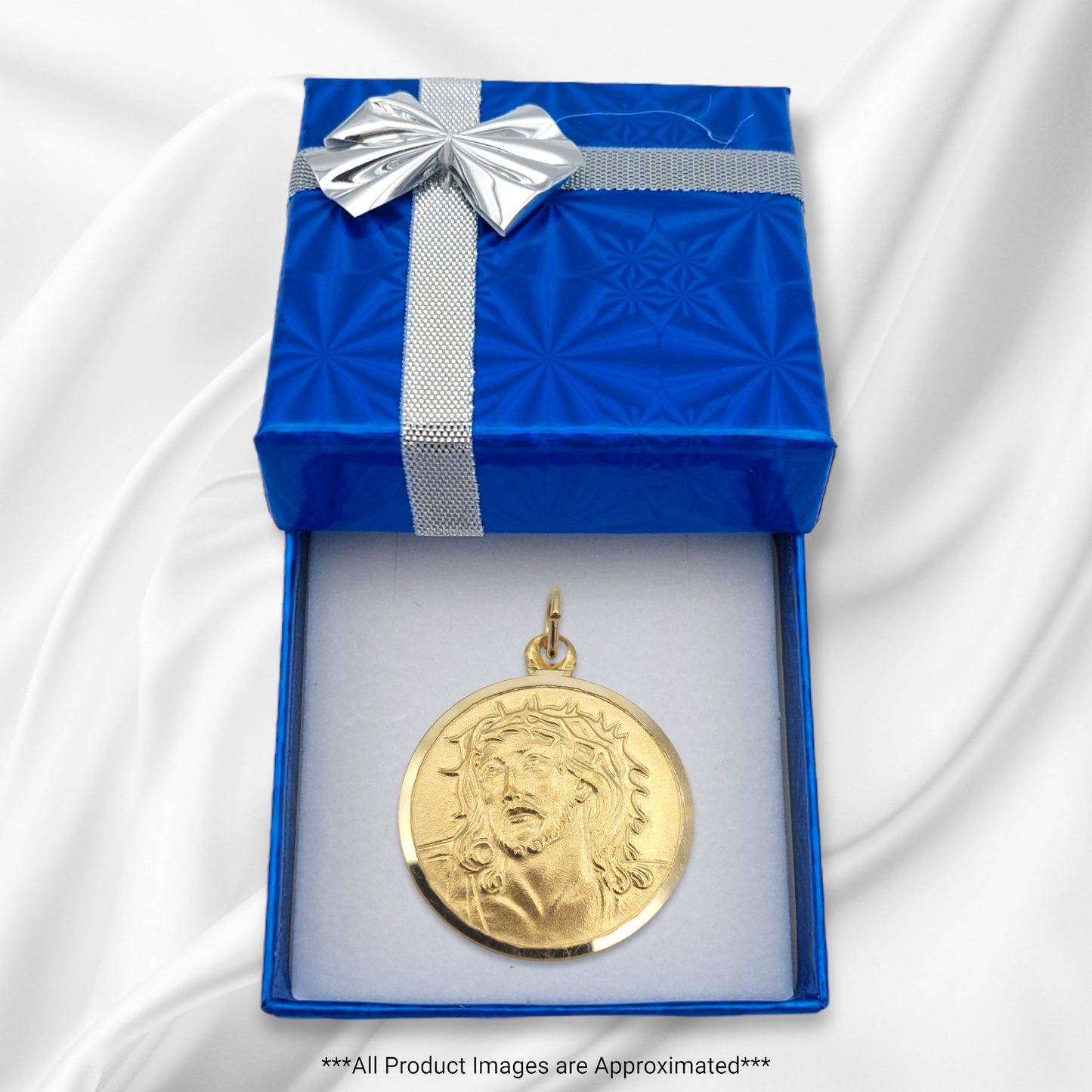 14k Jesus Medallion - 28 mm