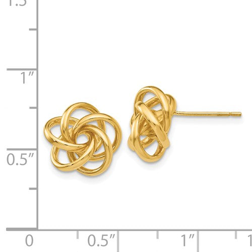 14k Love Knot Post Earrings